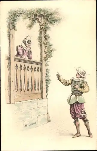 Künstler Ak Landry, Szene aus Romeo und Julia, Shakespeare