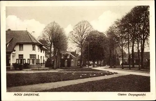 Ak Gieten Drenthe Niederlande, Mooi Drenthe, Dorpsgezicht