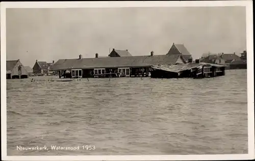 Ak Giessen Nieuwkerk Südholland Niederlande, Watersnood 1953