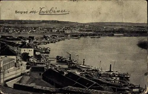 Ak Beograd Belgrad Serbien, Teilansicht