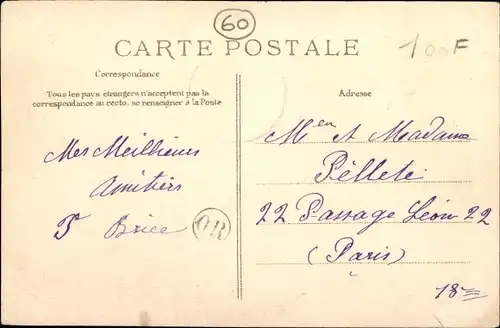 Ak Pontarmé Oise, Grande Rue, Centre