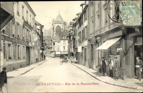 Ak Beauvais Oise, Rue de la Manufacture