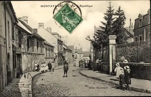 Ak Montataire Oise, Rue de la Republique