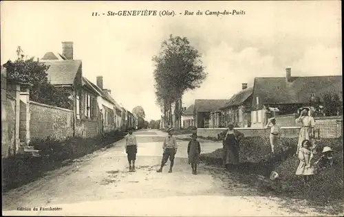 Ak Saint Geneviève Oise, Rue du Camp du Puits
