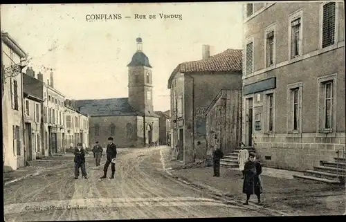 Ak Conflans Meurthe et Moselle, Rue de Verdun