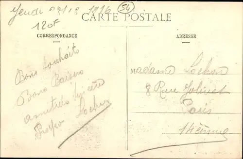 Ak Laronxe Meurthe et Moselle, vue interieure, Kühe an der Tränke