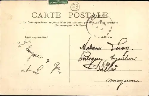 Ak Grez-en-Bouère Mayenne, Grande Rue