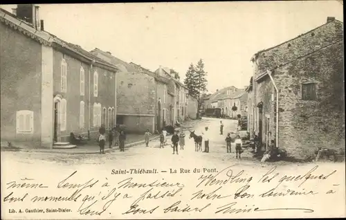 Ak Saint-Thiébault Haute Marne, Rue du Pont