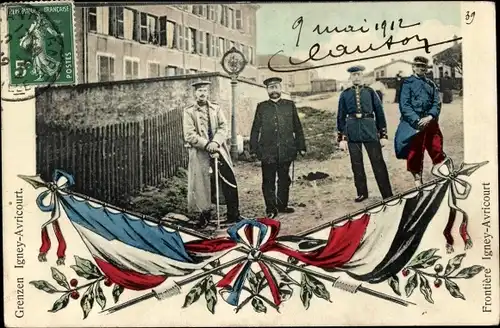 Ak Igney Avricourt Meurthe-et-Moselle, Grenze