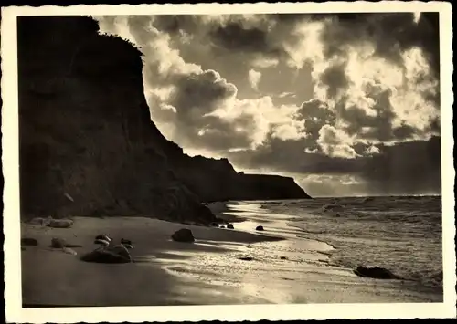 Ak Großuhren Samland Ostpreußen, Abendstimmung an der Steilküste