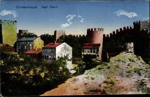 Ak Konstantinopel Istanbul Türkei, Sept Tours, Sieben Türme