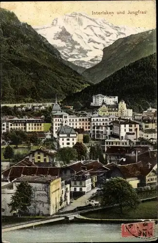 Ak Interlaken Kanton Bern Schweiz, Jungfrau, Ort