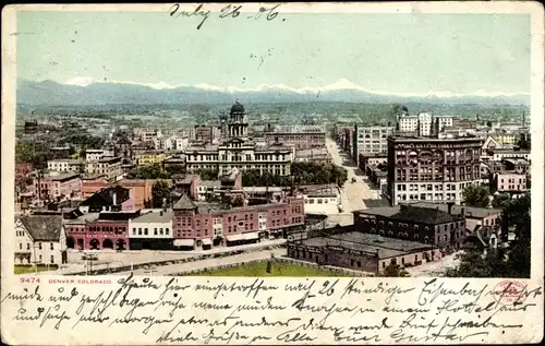 Ak Denver Colorado USA, Gesamtansicht