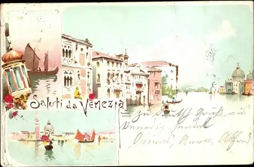 Künstler Ak Venezia Venedig Veneto, Teilansicht