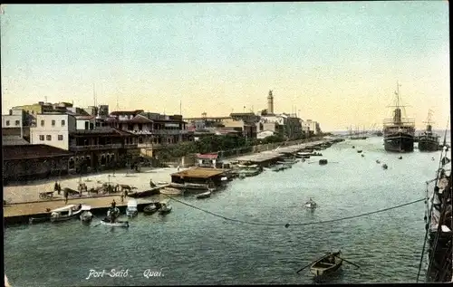 Ak Port Said Ägypten, Quai