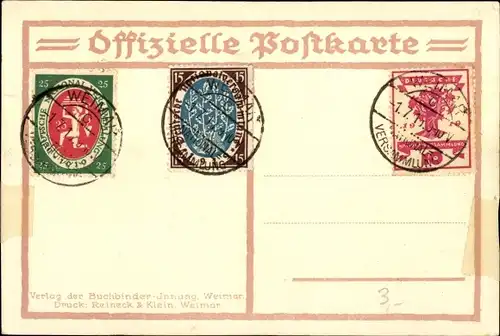 Steindruck Ak Weimar in Thüringen, Deutsche Nationalversammlung 1919