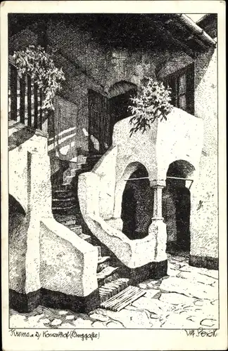 Künstler Ak Seidl, Ulf, Krems an der Donau Niederösterreichisch, Burggasse