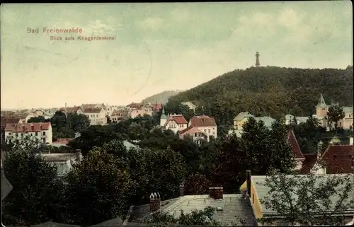 Ak Bad Freienwalde an der Oder, Blick auf das Kriegerdenkmal