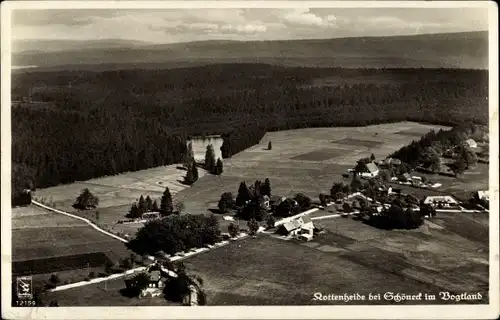Schöneck im Vogtland Sachse, Rottenheide, Fliegeraufnahme, Klinke Nr. 12159