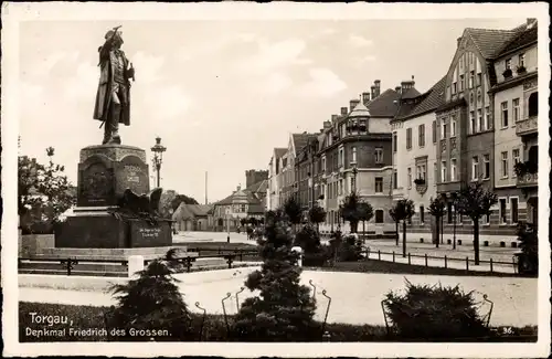 Ak Torgau an der Elbe Nordsachsen, Denkmal König Friedrich II. von Preußen, Friedrich der Große