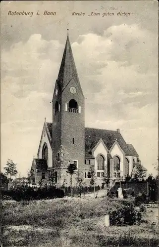 Ak Rotenburg an der Wümme, Blick auf die Kirche zum guten Hirten