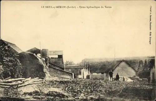 Ak Le Breil sur Merize Sarthe, Usine hydraulique du Tertre, ruines