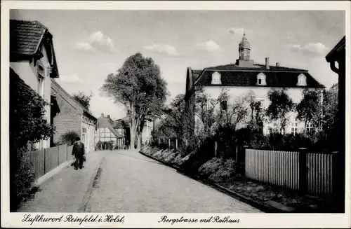 Ak Reinfeld in Holstein, Bergstraße, Rathaus