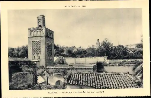 Ak Tlemcen Algerien, Vue de la Mosquee du XIV siècle