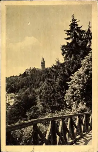 Ak Clervaux Clerf Luxembourg, Vue sur l'abbaye de St. Maurice