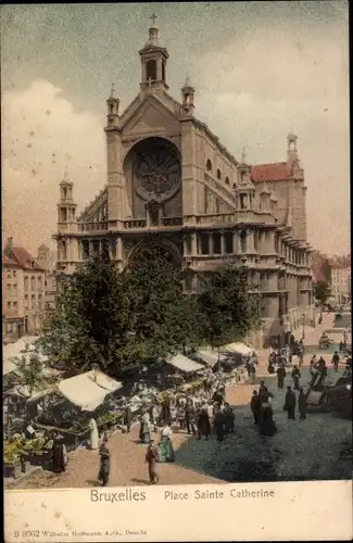 Ak Bruxelles Brüssel, Place Saint Catherine