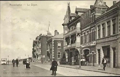 Ak Middelkerke Westflandern, La Digue