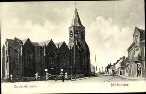 Ak Middelkerke Westflandern, La nouvelle Eglise