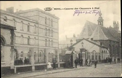 Ak Mons Wallonien Hennegau, Caserne des Chasseurs a Pied