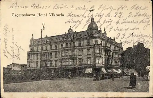 Ak Częstochowa Tschenstochau Schlesien, Hotel Viktoria
