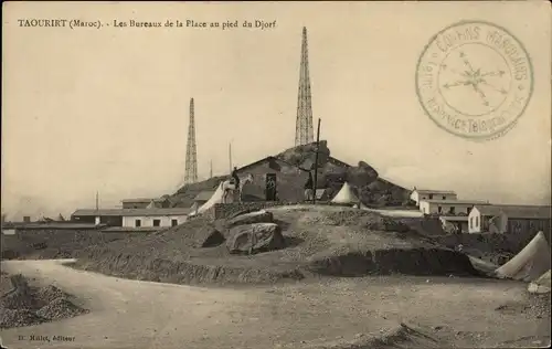 Ak Taourirt Marokko, Les Bureaux de la Place au pied du Djorf
