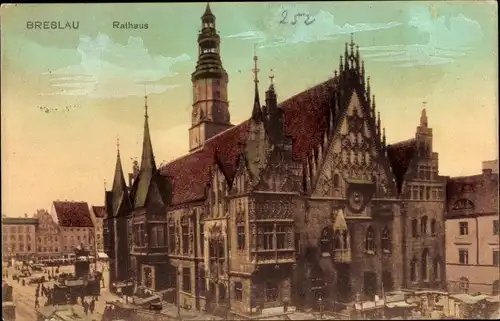 Ak Breslau Schlesien, Rathaus