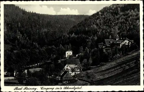 Ak Duszniki Zdrój Bad Reinerz Schlesien, Eingang ins Schmelzetal