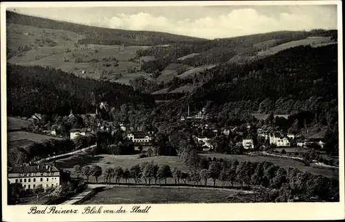 Ak Duszniki Zdrój Bad Reinerz Schlesien, Blick v. d. Stadt