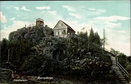 Ak Szklarska Poręba Schreiberhau Riesengebirge Schlesien, Hochstein, Isergebirge