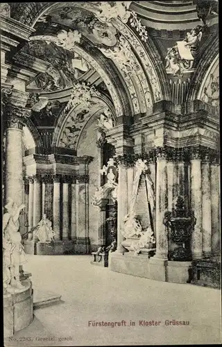 Ak Krzeszów Kamienna Góra Grüssau Schlesien, Kloster, Fürstengruft