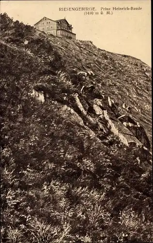 Ak Karpacz Krummhübel Riesengebirge Schlesien, Prinz Heinrich Baude