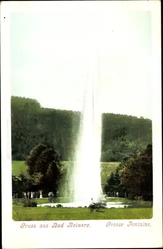 Ak Duszniki Zdrój Bad Reinerz Schlesien, Große Fontaine