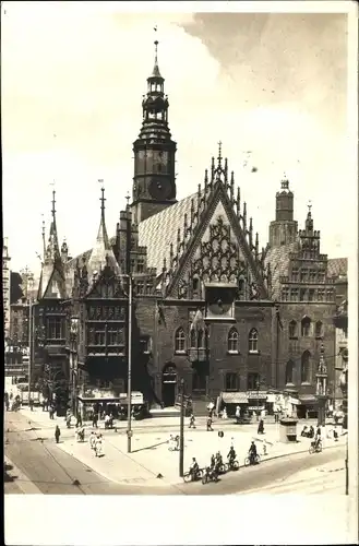 Ak Wrocław Breslau Schlesien, Rathaus