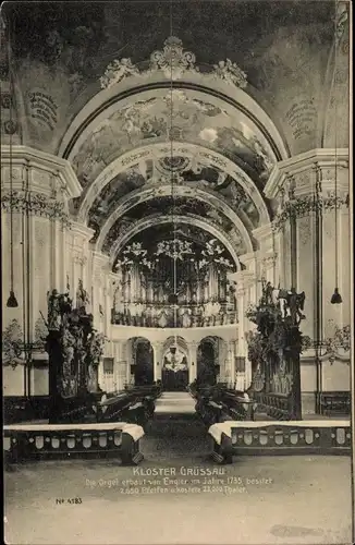 Ak Krzeszów Kamienna Góra Grüssau Schlesien, Kloster, Orgel