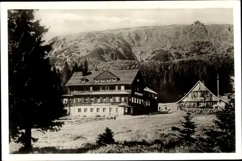 Ak Karpacz Krummhübel Riesengebirge Schlesien, Schlingelbaude, Schronisko na Starej Polanie