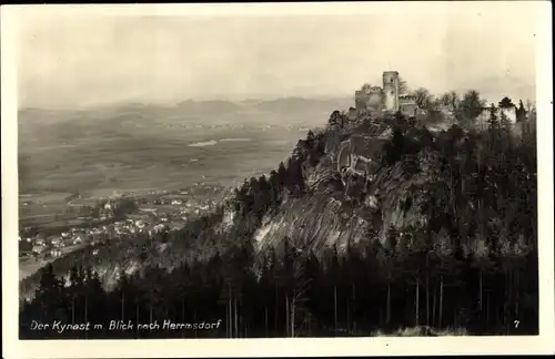 Foto Ak Sobieszów Hermsdorf Kynast Riesengebirge Schlesien, Burg Kynast