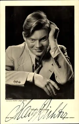 Ak Schauspieler Hans Richter, Portrait, Ross Verlag A 17341