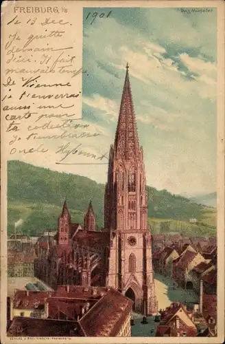 Litho Freiburg im Breisgau, Das Münster