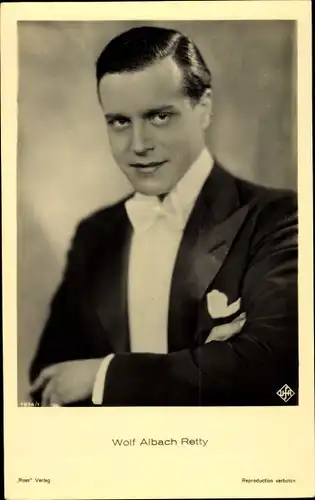 Ak Schauspieler Wolf Albach Retty, Portrait im Anzug