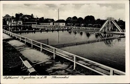 Ak Jugenheim Bergstraße Hessen, Schwimmbad